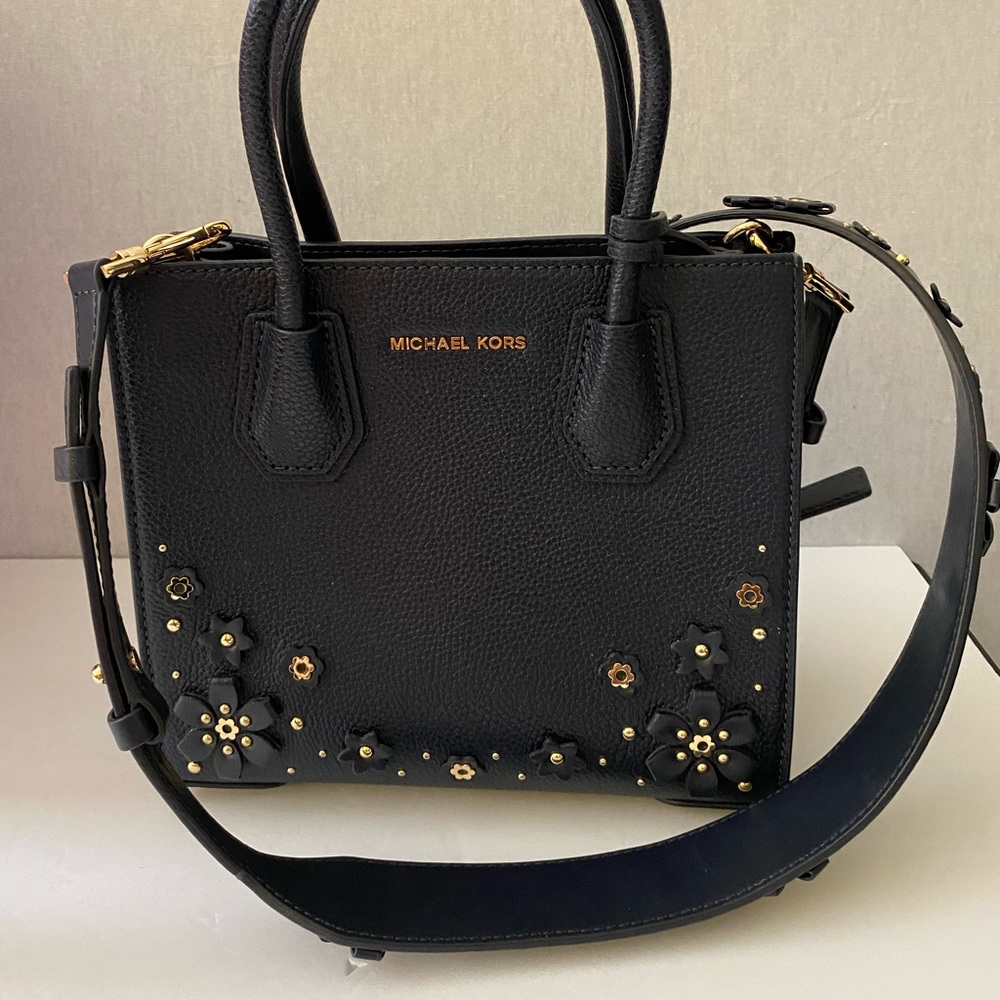 Michael Kors Mercer Embellished Leather Crossbody